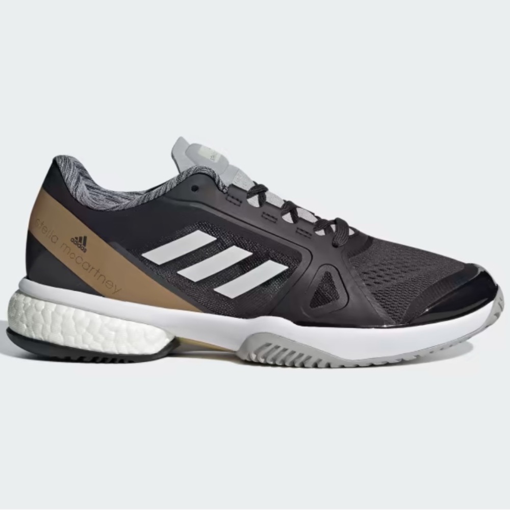 Adidas Stella McCartney Size 8 Tennis Shoes Black Gold Women’s Sneaker Designer